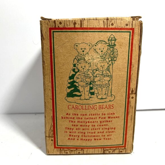 Hollybeary USA Carolling Bears Christmas Village Decoration 1995 - Picture 6 of 6
